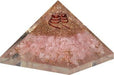 Large Orgonite pyramid Rose Quartz with spiral and copper image