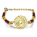 Bracelet seed of life with garnet image