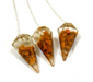 Yellow Quartz Orgonite Pendel - 6 Facets  image
