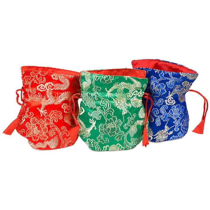 Pendel og Krystall pose/Purses brocade mixed colours  image