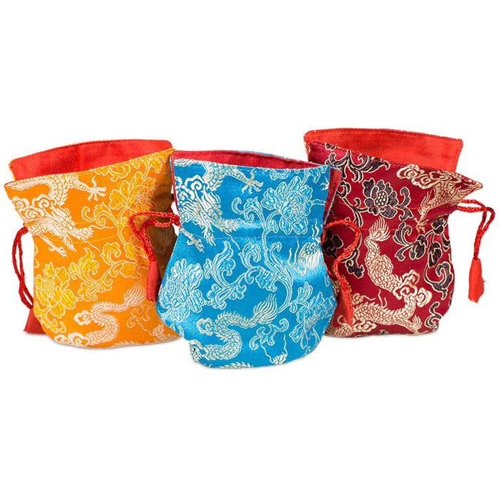 Pendel og Krystall pose/Purses brocade mixed colours  image
