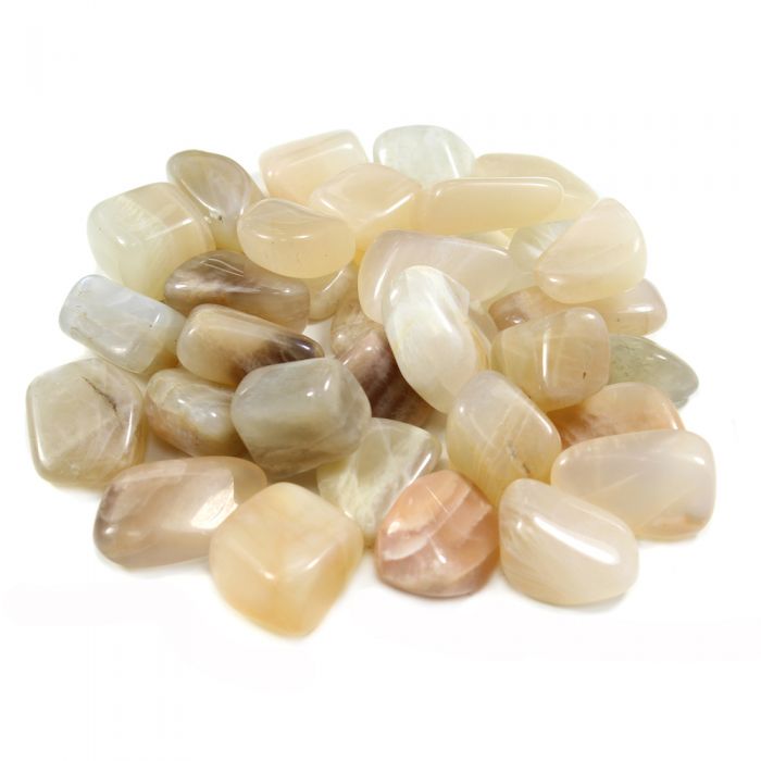 Månestein/ Moonstone naturlig Tromlet Medium AAA-kvalitet  image