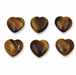 Tigerøye hjerte anheng | Tiger Eye Heart Pendant 35 mm image