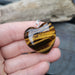Tigerøye hjerte anheng stor 3 cm  image
