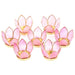 Telysholder/ Set of 7: Lotus light small pink gold trim image