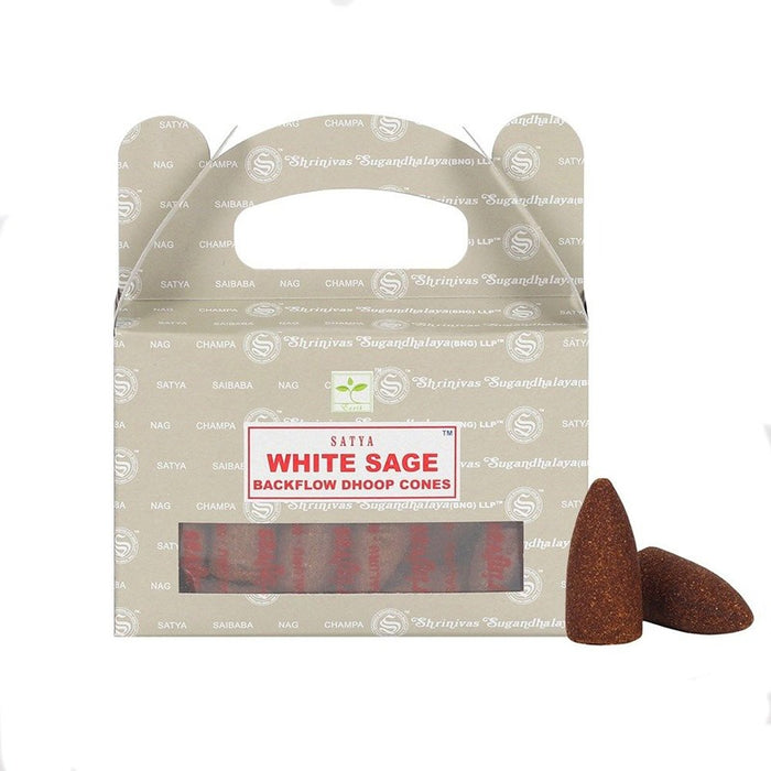 White sage backflow incense cones image