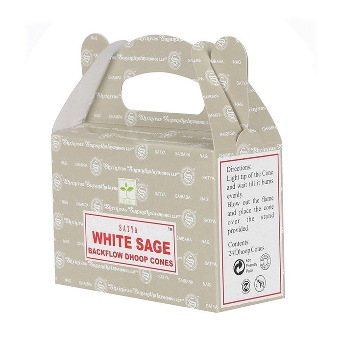 White sage backflow incense cones image