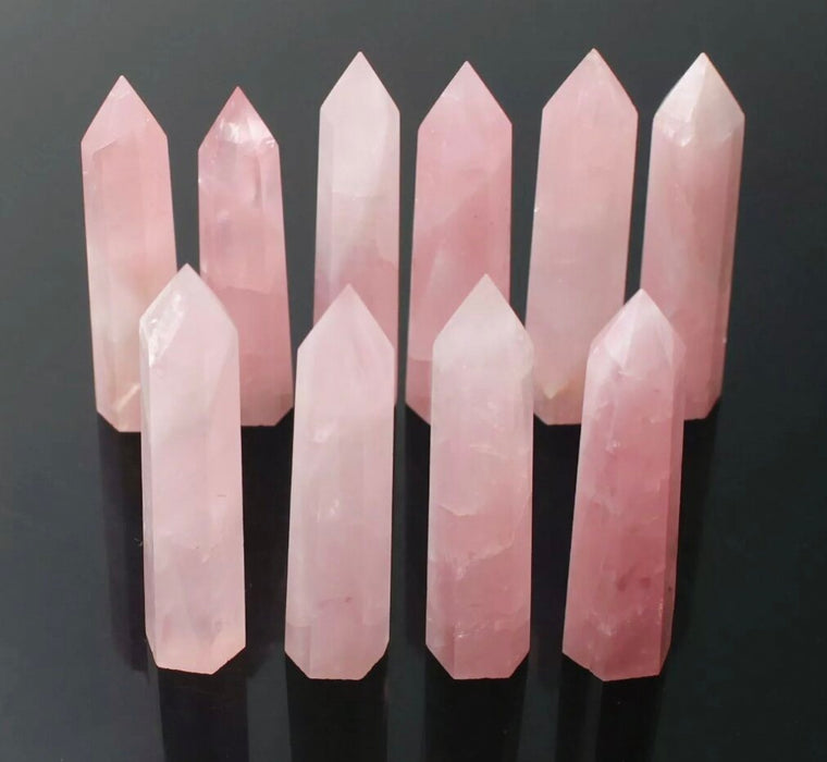 Rosenkvarts obelisk generator 8-10 cm image