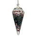 Orgonitt Pendel/Orgonite pendulum garnet (granat)facet cut image