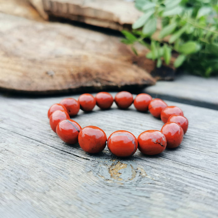 Rød Jaspis Armbånd image
