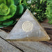 Orgonite Pyramid Selenite Inside With Flower of Life 70 mm image