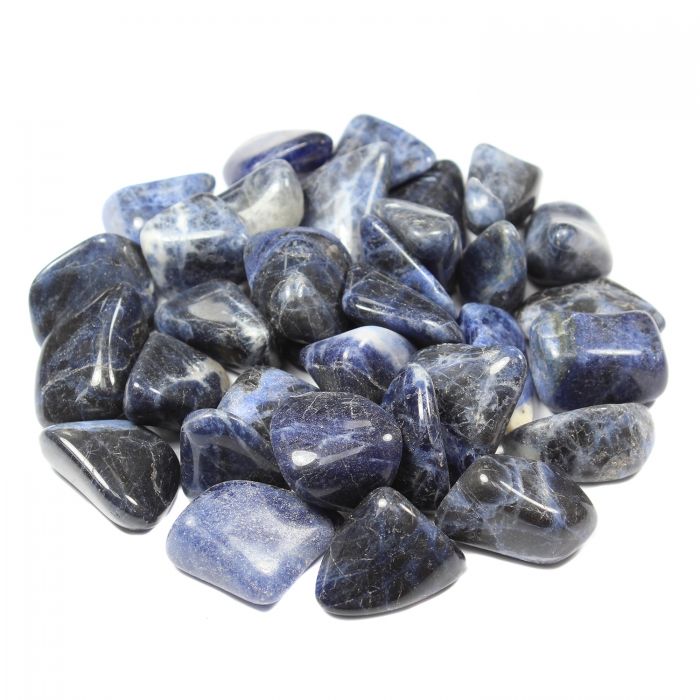 Sodalitt | Sodalite blå/hvit Tromlet Stor (XL) image