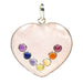Heartshaped chakra pendant Rose Quartz image