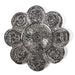 Incence burner 8 auspicious signs silver   image