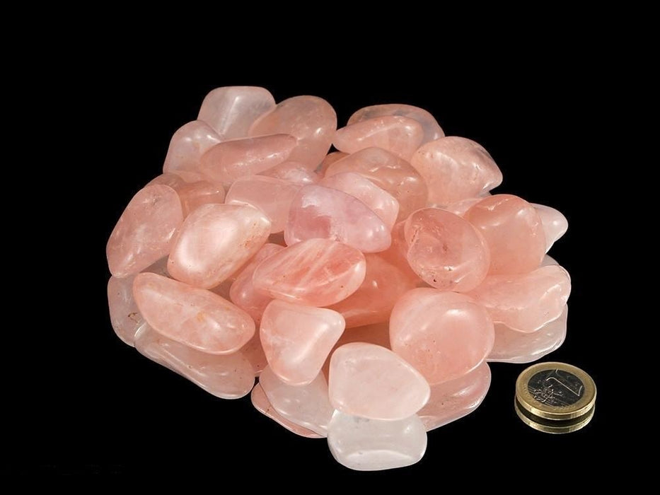 Rosenkvarts Rose Quartz Africa Tromlet Medium AAA-kvalitet image