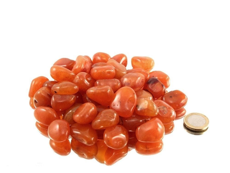 Karneol Carnelian Botswana Tromlet  Medium AAA kvalitet  image