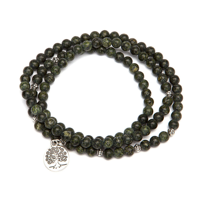 Mala Armbånd / Mala long bracelet, green serpentine  image