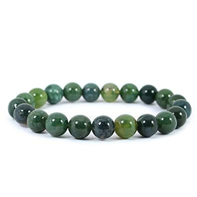 Armbånd med 8 mm Agat, mose AAA-kvalitet image