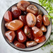 Karneol/ Carnelian - Tromlet stein XL  AA kvalitet  image