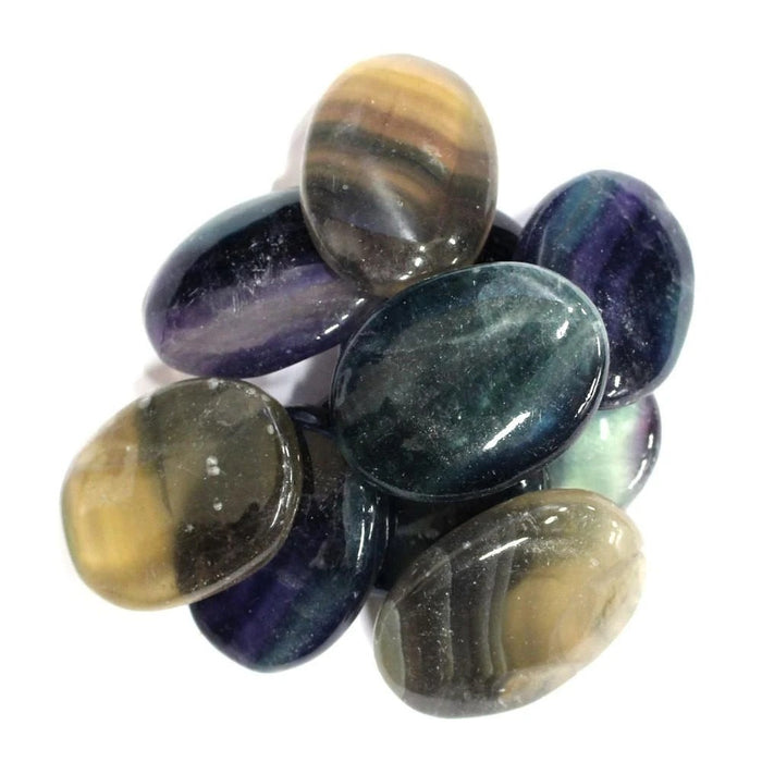 Fluoritt  Lommestein - Flourite worry stone slab  image