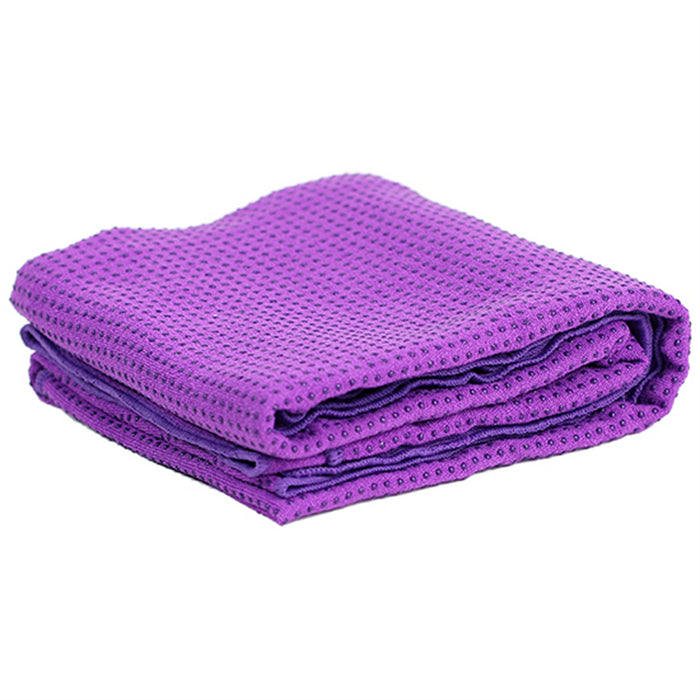 Yoga håndkle PVC glidebestandig lilla Stor  image
