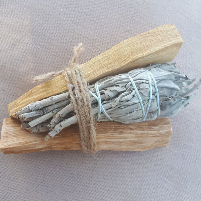 Hvite Salvie (White Sage) og Palo Santo- Sett 3stk image