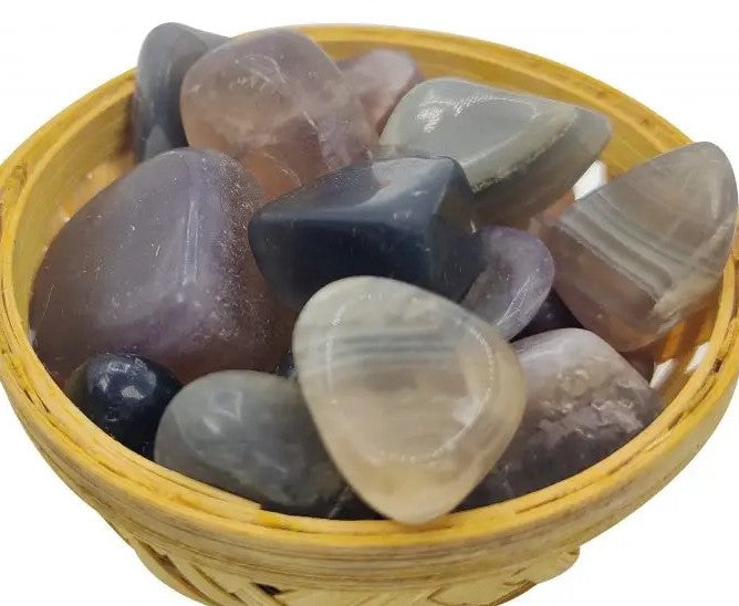 Multi Fluorite 2 pieces Natural Chakra Balancing Crystal Healing image