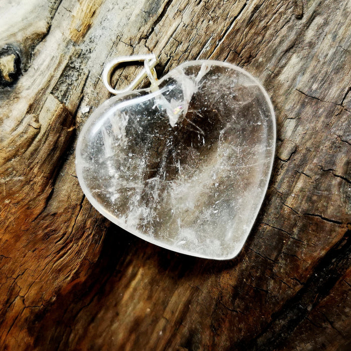 Bergkrystall/ Rock Crystal hjerte anheng   image