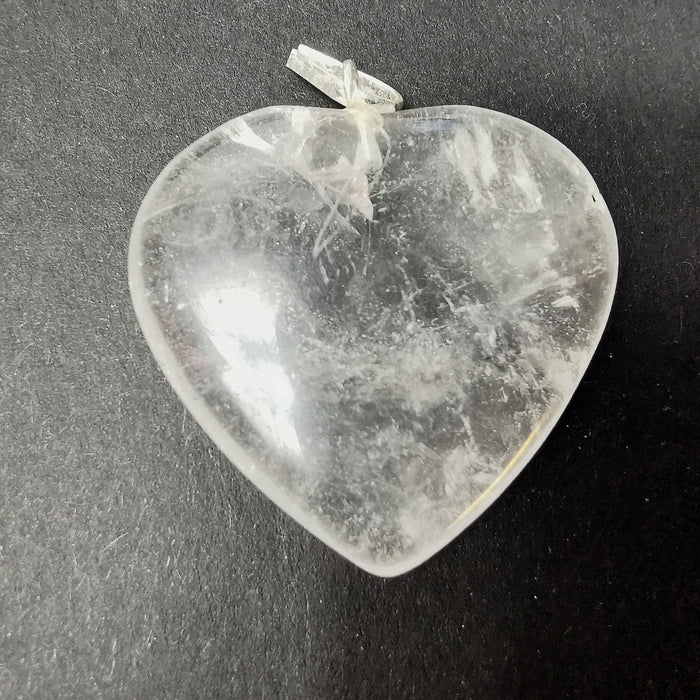 Bergkrystall/ Rock Crystal hjerte anheng   image