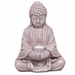 Buddha med lysestake/Buddha with candle holder 28 cm  image