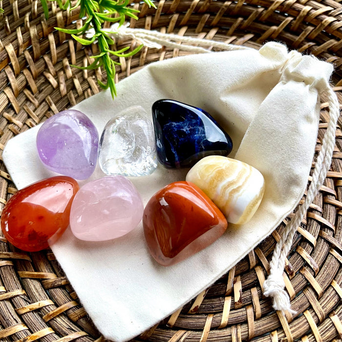 Chakra steiner sett XL og gavepose  image